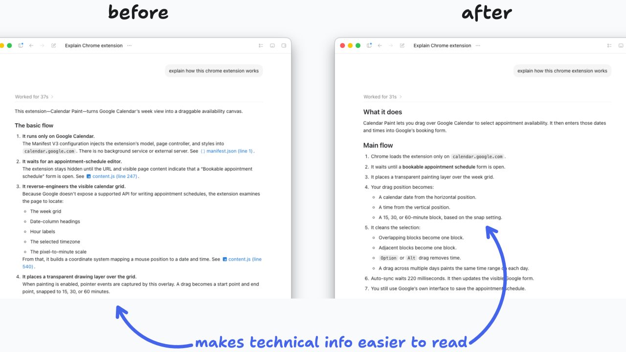 Make it readable