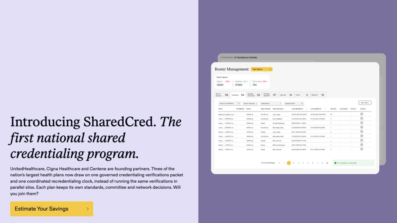 CertifyOS Launches National Shared Credentialing with UnitedHealthcare, Cigna, and Centene