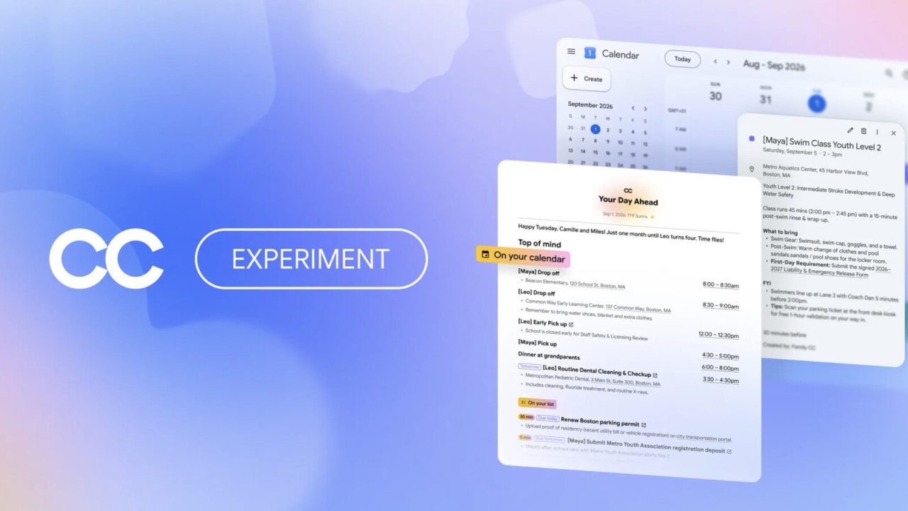 Google’s CC helps families manage schedules and tasks