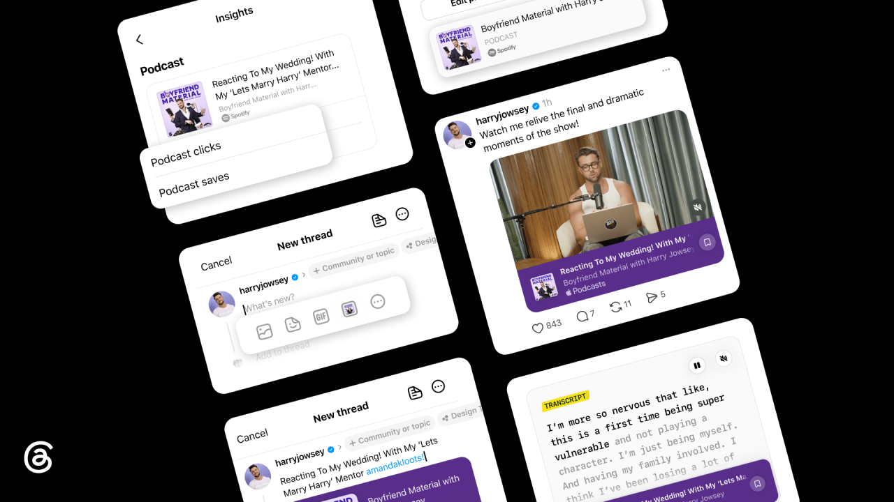 Threads rolls out new podcast promotion tools for creators