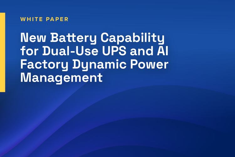 New battery capability for dual-use UPS and AI factory dynamic power management