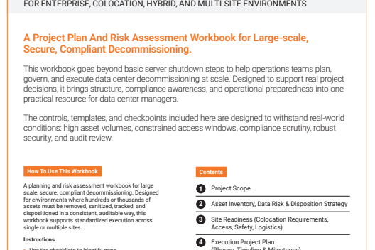 Readiness checklist & project plan workbook