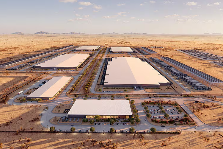First building at Project Jupiter data center campus in New Mexico topped out